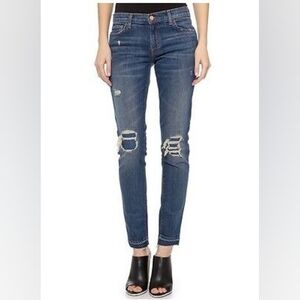 🩵J BRAND Ellis Villain Destroyed Patched Skinny Jeans